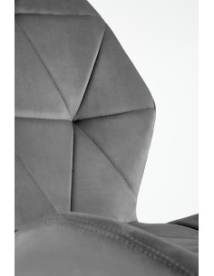 K453 Krzesło Pikowane Velvet Popielate - Subtelna Elegancja i Wygoda 2