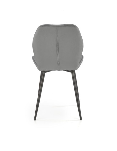 K453 Krzesło Pikowane Velvet Popielate - Subtelna Elegancja i Wygoda