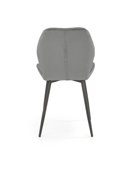 K453 Krzesło Pikowane Velvet Popielate - Subtelna Elegancja i Wygoda