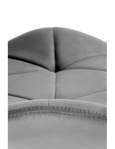 K453 Krzesło Pikowane Velvet Popielate - Subtelna Elegancja i Wygoda