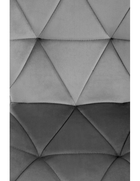 K453 Krzesło Pikowane Velvet Popielate - Subtelna Elegancja i Wygoda