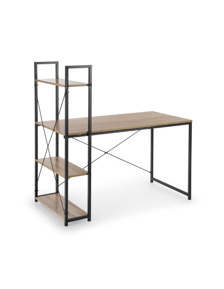 NARVIK B1 Biurko Loftowe Czarny/Dąb Sonoma - Loft w Praktycznej Odsłonie