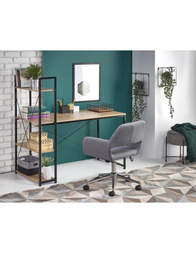 NARVIK B1 Biurko Loftowe Czarny/Dąb Sonoma - Loft w Praktycznej Odsłonie