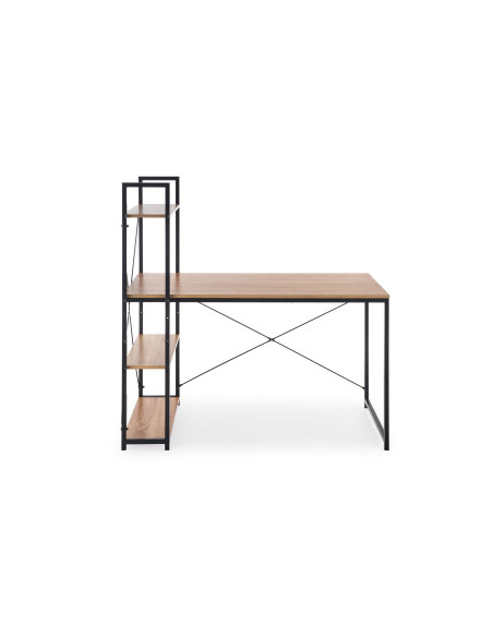 NARVIK B1 Biurko Loftowe Czarny/Dąb Sonoma - Loft w Praktycznej Odsłonie