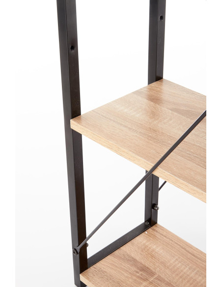 NARVIK B1 Biurko Loftowe Czarny/Dąb Sonoma - Loft w Praktycznej Odsłonie