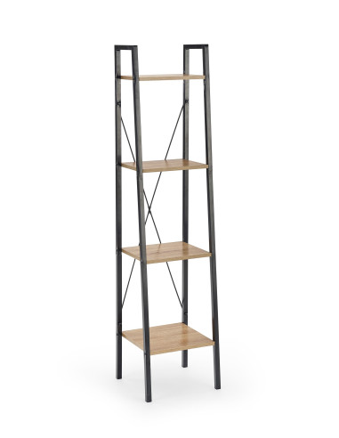 NARVIK REG1 Regał Loftowy Czarny/Dąb Sonoma - Przechowywanie w Stylu Loft