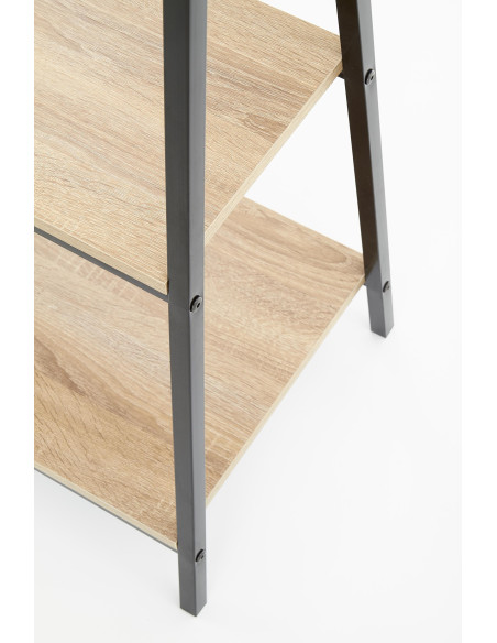 NARVIK REG1 Regał Loftowy Czarny/Dąb Sonoma - Przechowywanie w Stylu Loft