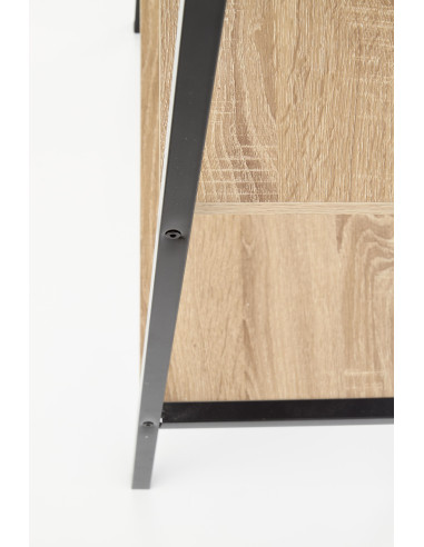 NARVIK REG2 Regał Loftowy Czarny/Dąb Sonoma - Elegancja i Funkcjonalność