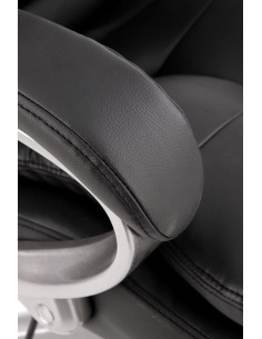 PRESTON Fotel Gabinetowy Czarny Ecoskóra - Komfort i Nowoczesność 2