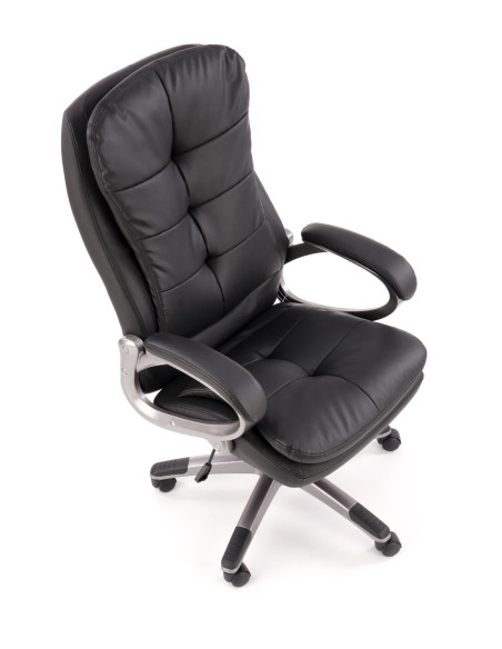PRESTON Fotel Gabinetowy Czarny Ecoskóra - Komfort i Nowoczesność