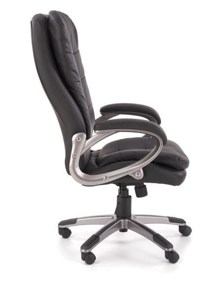 PRESTON Fotel Gabinetowy Czarny Ecoskóra - Komfort i Nowoczesność