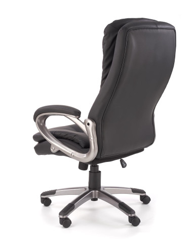 PRESTON Fotel Gabinetowy Czarny Ecoskóra - Komfort i Nowoczesność