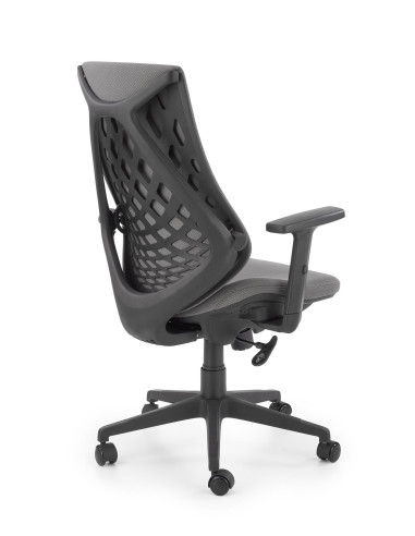 Fotel gabinetowy ESTREMO popielaty/czarny