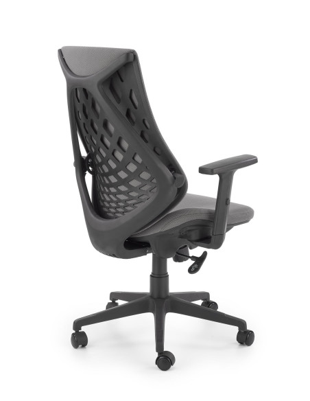 Fotel gabinetowy ESTREMO popielaty/czarny