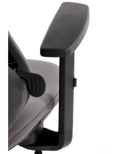 Fotel gabinetowy ESTREMO popielaty/czarny