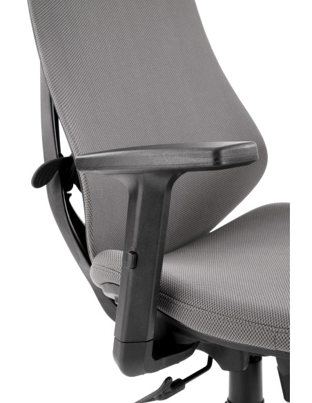 Fotel gabinetowy ESTREMO popielaty/czarny