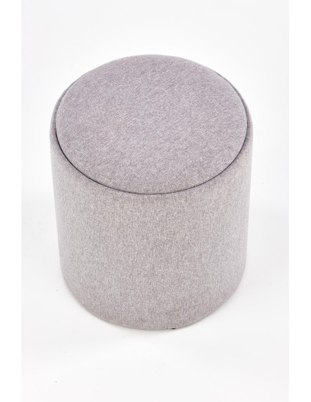 Zestaw 2 puf z pojemnikiem KAVI , jasny popiel