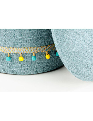 Zestaw 2 puf SIMONE, jasny niebieski