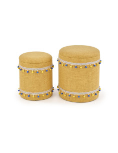 GRADO Zestaw 2 Puf Żółty - Słoneczna Energia i Praktyczność