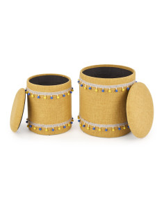 GRADO Zestaw 2 Puf Żółty - Słoneczna Energia i Praktyczność 2