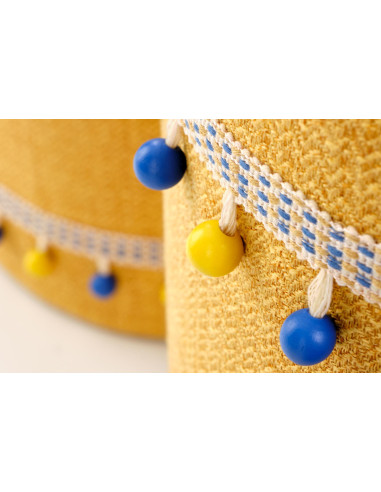 GRADO Zestaw 2 Puf Żółty - Słoneczna Energia i Praktyczność