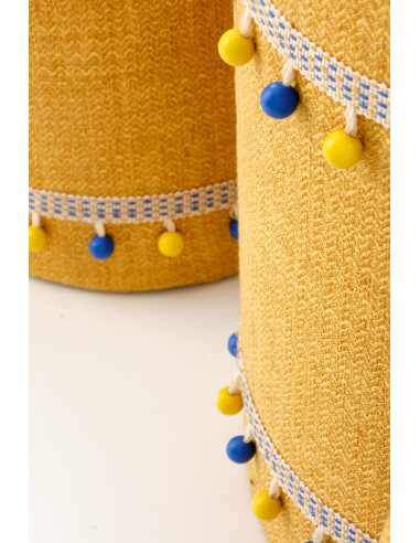 GRADO Zestaw 2 Puf Żółty - Słoneczna Energia i Praktyczność