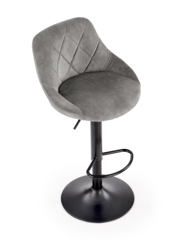 H101 Hoker Velvet Popielaty - Regulowana Wysokość - Subtelność i Styl