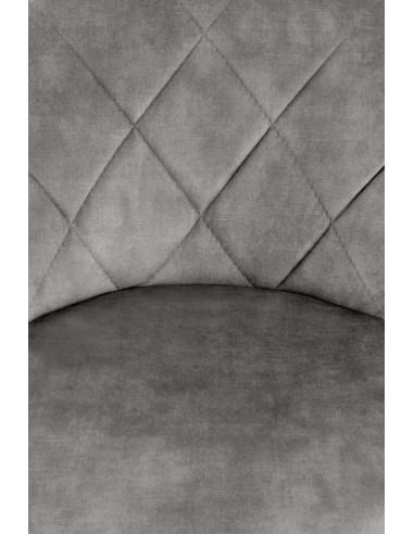 H101 Hoker Velvet Popielaty - Regulowana Wysokość - Subtelność i Styl