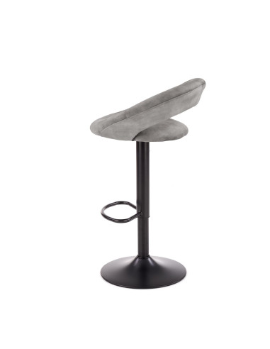 H102 Hoker Velvet Popielaty - Regulowana Wysokość - Elegancja