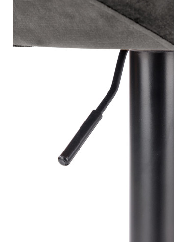 H102 Hoker Velvet Popielaty - Regulowana Wysokość - Elegancja