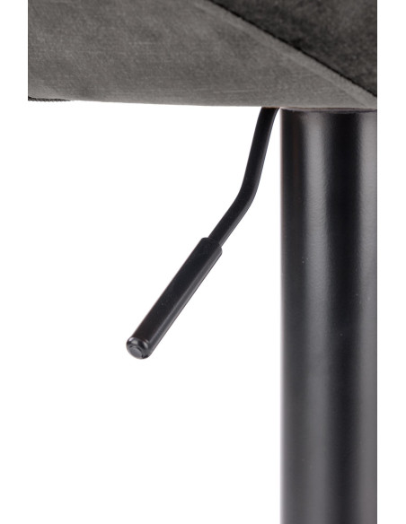 H102 Hoker Velvet Popielaty - Regulowana Wysokość - Elegancja