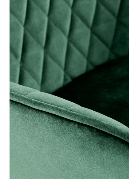 H103 Hoker Pikowany Velvet Ciemna Zieleń - Regulowana Wysokość - Wygoda