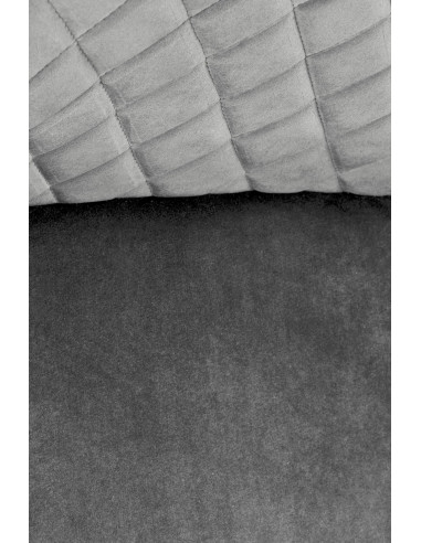 H103 Hoker Pikowany Velvet Popielaty - Regulowana Wysokość - Stylowy