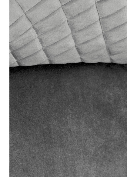 H103 Hoker Pikowany Velvet Popielaty - Regulowana Wysokość - Stylowy