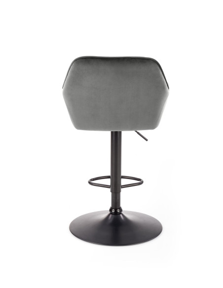 H103 Hoker Pikowany Velvet Popielaty - Regulowana Wysokość - Stylowy