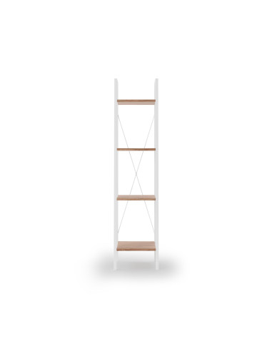 NARVIK REG1 Regał Loftowy Biały/Dąb Sonoma - Nowoczesne Przechowywanie