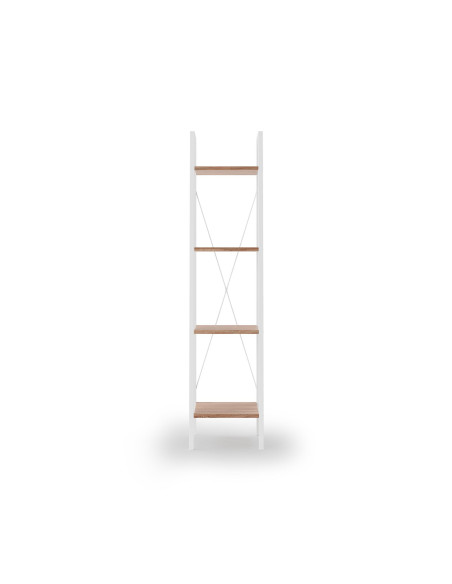 NARVIK REG1 Regał Loftowy Biały/Dąb Sonoma - Nowoczesne Przechowywanie