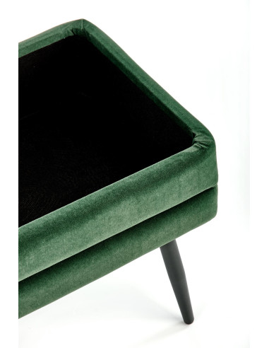 VELVA Ławka z Pojemnikiem Ciemna Zieleń Czarne Nóżki - Ładna i Praktyczna