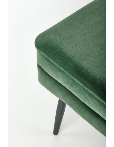 VELVA Ławka z Pojemnikiem Ciemna Zieleń Czarne Nóżki - Ładna i Praktyczna