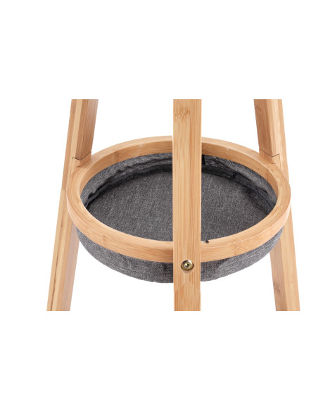 W63 Wieszak Trójnóg z Pojemnikami Naturalny - Praktyczność i Styl