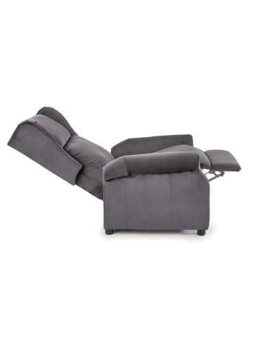 AGUSTIN 2 Fotel Rozkładany Popielaty Velvet - Komfort i Nowoczesność