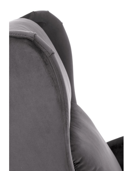 AGUSTIN 2 Fotel Rozkładany Popielaty Velvet - Komfort i Nowoczesność