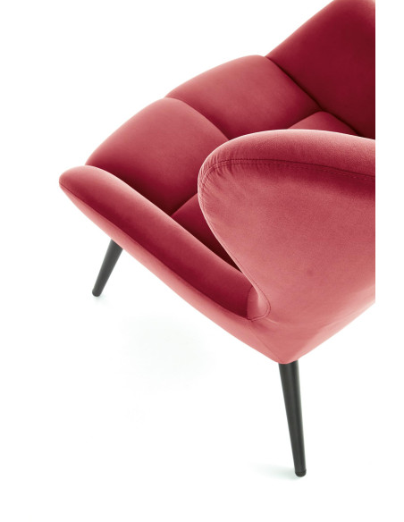 TYRION Fotel Wypoczynkowy USZAK Bordowy Velvet - Elegancja i Wygoda