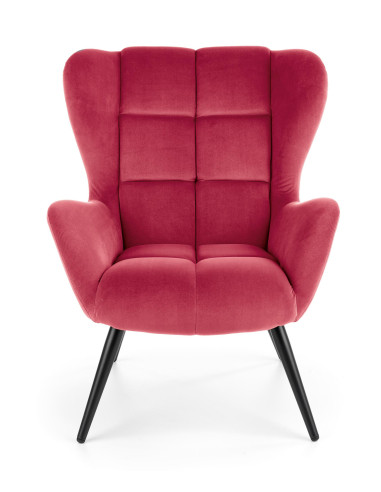 TYRION Fotel Wypoczynkowy USZAK Bordowy Velvet - Elegancja i Wygoda