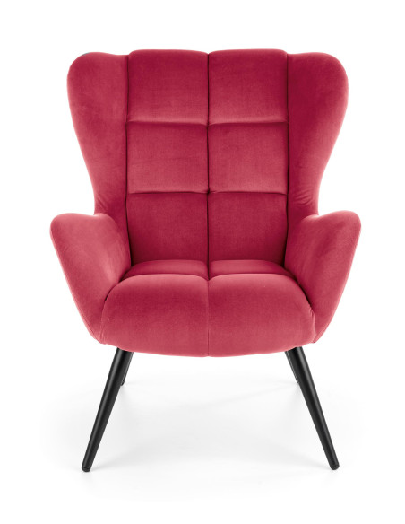 TYRION Fotel Wypoczynkowy USZAK Bordowy Velvet - Elegancja i Wygoda