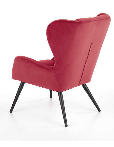 TYRION Fotel Wypoczynkowy USZAK Bordowy Velvet - Elegancja i Wygoda