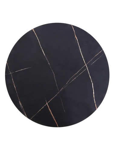 ANTICA Ława Fi 80cm Czarny Marmur/Czarny - Stylowy Akcent