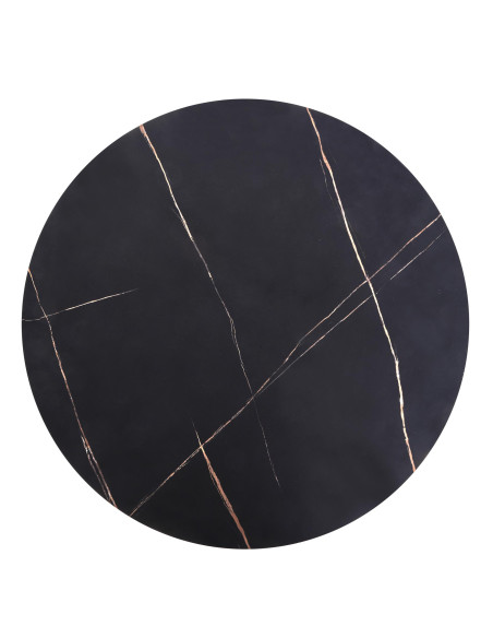 ANTICA Ława Fi 80cm Czarny Marmur/Czarny - Stylowy Akcent