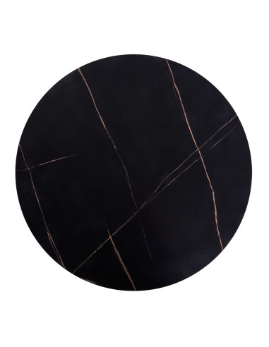 ANTICA Ława Fi 80cm Czarny Marmur/Czarny - Stylowy Akcent