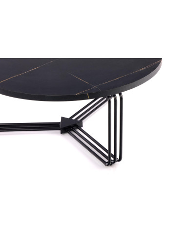 ANTICA Ława Fi 80cm Czarny Marmur/Czarny - Stylowy Akcent